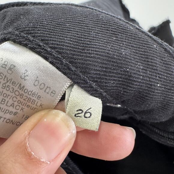 Rag & Bone Shorts Womens 26 Black Justine High Rise Frayed Cutoff Casual Summer - Picture 7 of 10